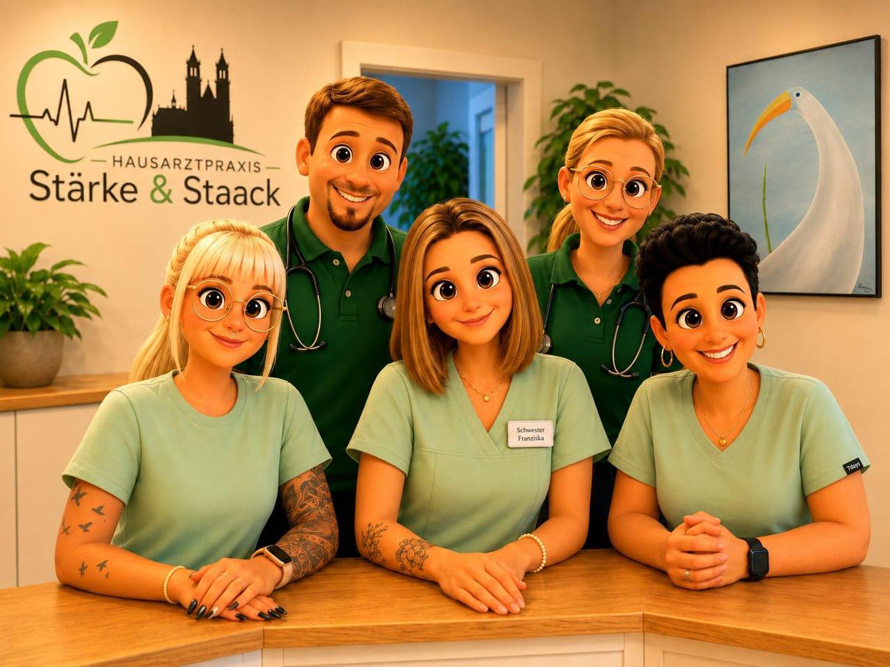 Team der Hausarztpraxis Stärke & Staack